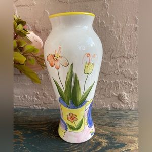 HOME DECOR VASE FLOWER. Ceramic